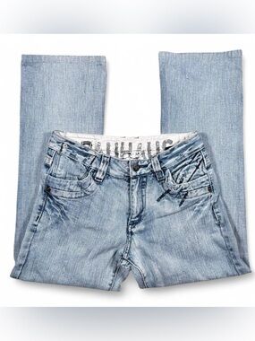 Bauhaus light wash denim straight leg jeans